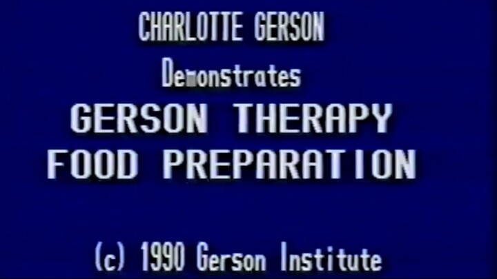 Gerson Therapy - Cancer Cure part 3 of 3