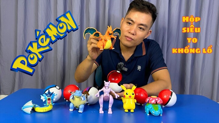 Đập Hộp Bộ Mô Hình Pokemon Siêu To Khổng Lồ Cùng @Le-vlogs