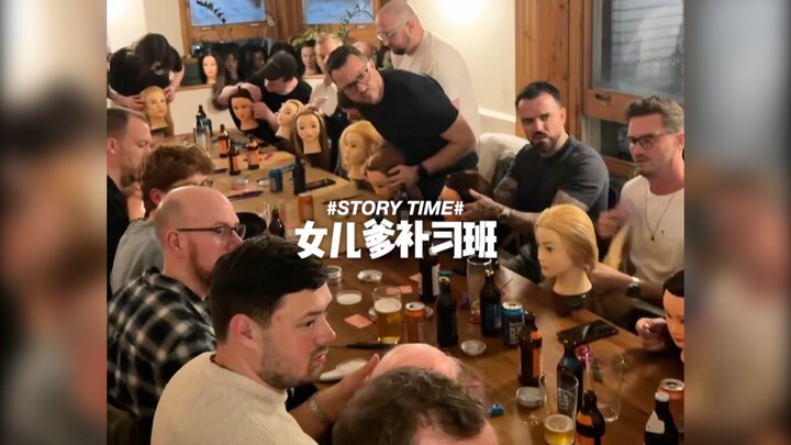 Ayah si putri mendaftar kursus cara menata rambut anak perempuannya