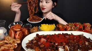 SUB) ! Ganjjajang with sweet and sour pork mukbang asmr