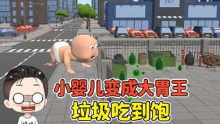 Baby Simulator: A little baby turned into a glutton? Living on the streets, eating garbage for a liv