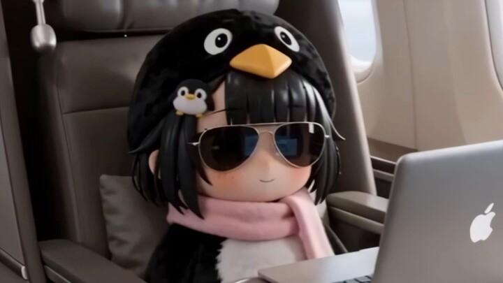 A small penguin, a weapons dealer flying first class?