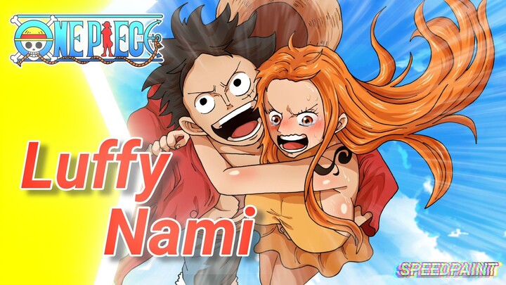 Bagai Mengangkat 2 Gunung | Luffy & Nami Speed Paint