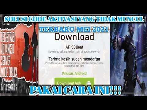 CARA DAFTAR ADVANCE SERVER + CARA DAPETIN CODE AKTIVASI ADVANCE SERVER TERBARU MEI 2021