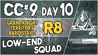 CC#9 Daily Stage 10 - Grand Knight Territory Bar District Risk 8 | Low End Squad |【Arknights】