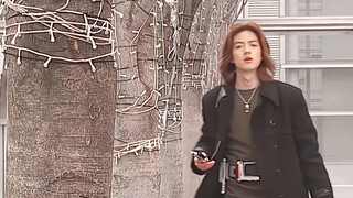 The atmospheric camera art in Kamen Rider