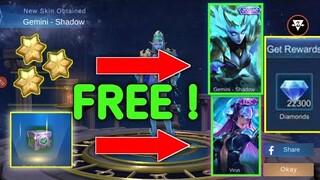 HOW TO GET GEMINI-SHADOW FOR FREE ! | Mobile Legends Starlight chest Selena trick