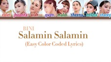 BINI - Salamin Salamin (Easy Color Coded Lyrics)