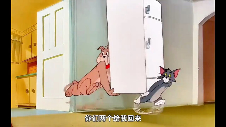 Hearing the owner was kicking them out, they hauled the fridge away—haha!