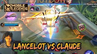 AGGRESSIVE LANCELOT VS CLOUDE LICINNNN WHO WINS | MOBILE LEGENDS BANG BANG