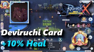 Testing Deviruchi Card (+10% heal received) | rox | Ragnarok X: Next Generation