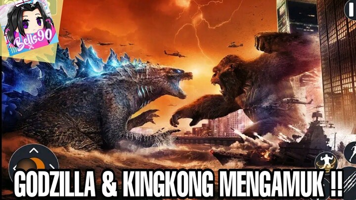 Kingkong , Godzilla Mengamuk Di Kota - Monster Evolution Hit And Smash