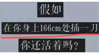 If someone stabbed you at 166cm, would you still be alive?