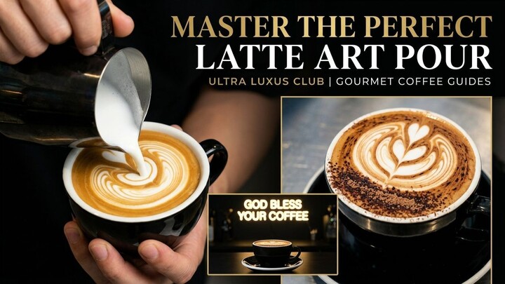 Satisfying Latte Art Pouring Technique ☕️ Barista Secrets | Ultra Luxus Club