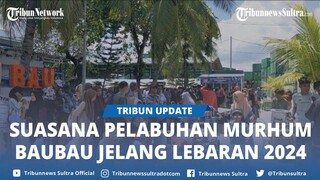 Suasana Pelabuhan Murhum Baubau Sulawesi Tenggara Dipadati Penumpang Turun KM Sinabung