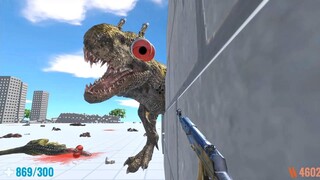 How not to Survive an Alien Dinosaur Invasion. FPS Perspective! Animal Revolt Battle Simulator