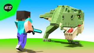 Steve VS T-Rex Siapa Yang Menang Ya?