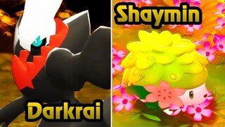 Mythical Darkrai and Shaymin Battle -  Pokémon Brilliant Diamond & Shining Pearl (HQ)