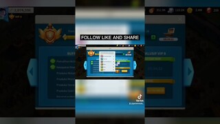 jangan salah VIP itu penting di game rise of kingdom #gamermuda #war #riseofkingdom #mobilelegends