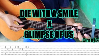 Die With A Smile | Glimpse Of Us - Fingerstyle Guitar (Tabs) Chords