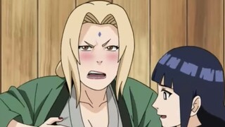 Tsunade bersandar pada payudaranya yang besar untuk menghadiri pesta perempuan