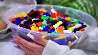Throwing up a squishy and 200 Pieces of lego in the air!