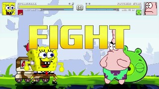 AN Mugen Request #2081: Spongebob & Angry Birds Tank VS Patrick & Minion Pig
