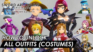 Sword Art Online: Alicization Lycoris - HOW TO UNLOCK ALL COSTUMES / OUTFITS IN THE GAME (GUIDE)