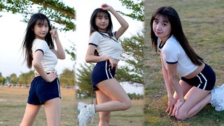 Is she your school girl if she wears a white T-shirt and short shorts?