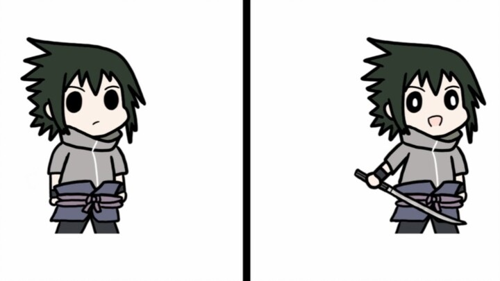 Eternal Sasuke before the news VS after the news