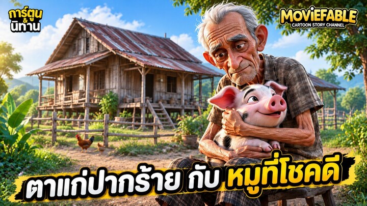 ตาแก่ปากร้าย กับ หมูที่โชคดี | อนิเมชั่น 3D