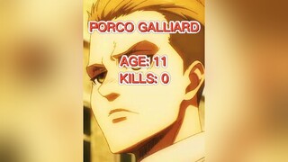 Porco's Total Kills aot fyp viral AttackOnTitan edit anime aotedit porco foryou porcoedit foryoupag