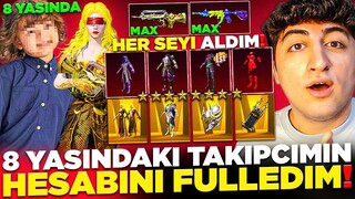 8 YAŞINDAKİ TAKİPÇİME HER ŞEYİ TEKLİDEN ÇIKARIP HESABINI FULLEDİK! (REKOR 😲) - PUBG Mobile