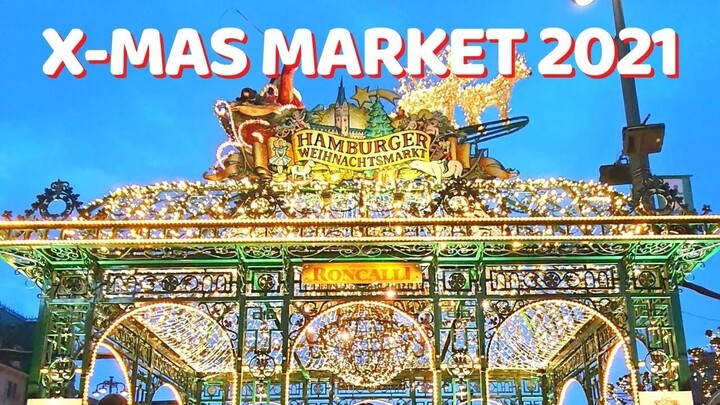 Hamburg Christmas Market Night Walk 2021