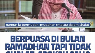 berpuasa Tapi tidak solat?