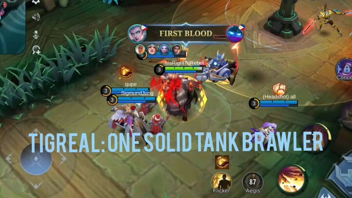 Tigreal : one solid tank brawler