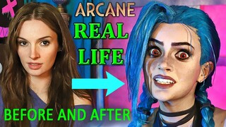 Animated with Makeup?! 💙 JINX (Arcane) - Cosplay Tutorial