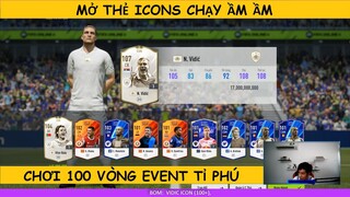 Chơi 100 vòng tỉ phú mở thẻ ICONS ầm ầm "cầu được ước thấy"