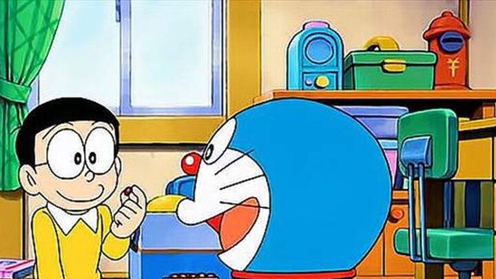 Doraemon: Nobita ate the candy that delayed his voice, and the sound was heard after 10 minutes. Wha