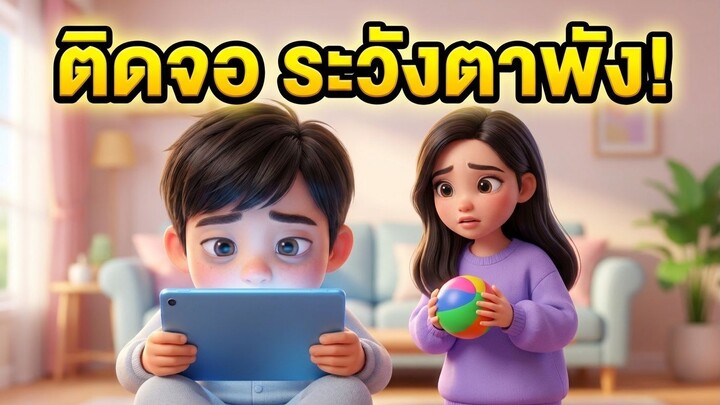 "จ้องจอนานเกินไป ระวังตาจะกลายเป็นแพนด้านะ!" 🐼📱
