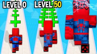 Monster School: Spider-Man Giant Rush GamePlay Mobile Game Runner Max Level - Minecraft Animation