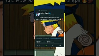 This Is How Boruto Learn And How Naruto Learn Rasengan🔥💯||#shorts #shortvideo #boruto #naruto #viral