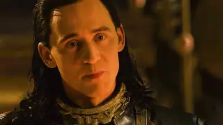 "Loki lifts Thor's hammer"