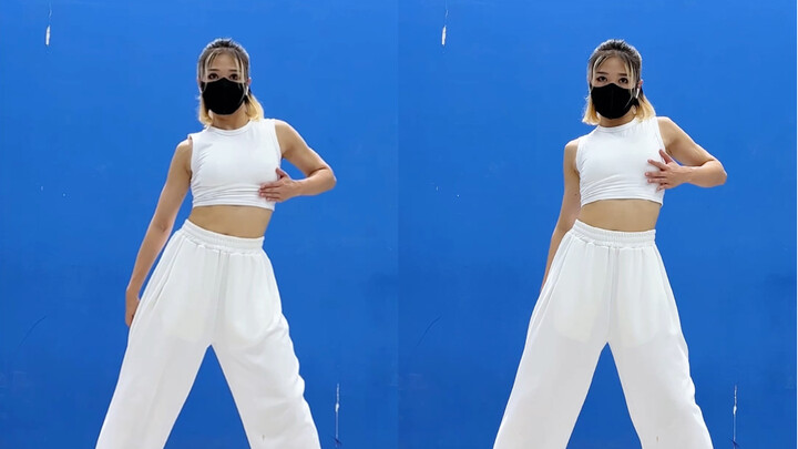 Beginners do the left side, and after two years of dancing, do the right side
