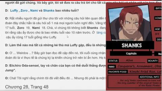 SHANKS Bao Nhiêu Tuổi- Series SBS One Piece_Hỏi đáp