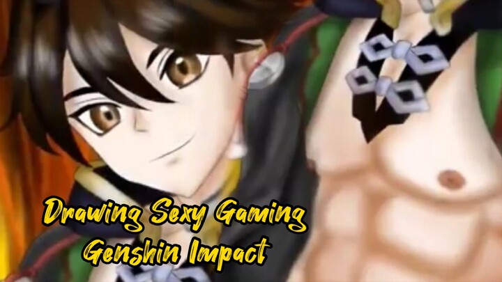 Drawing Sexy Gaming Genshin Impact