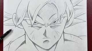 How to draw goku ultra instinct | step-by-step | Easy to draw