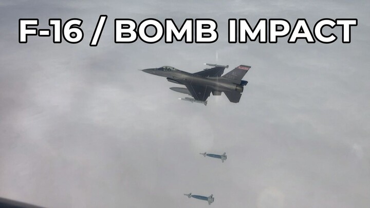 USAF F-16 Live-Fire Bomb Drops & Target Detonations