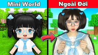 Mèo Simmy Thử Thách Biến Thành Người Siêu Thực Tế Trong Mini World