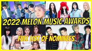 2022 Melon Music Awards Full List of Nominees
